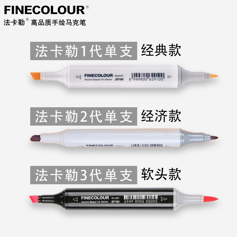 法卡勒手绘动漫风学生肤色马克笔
