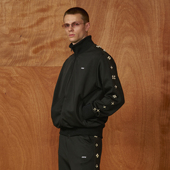 PMW 织带珍珠立领拉链夹克高级设计质感休闲宽松百搭男秋时髦外套