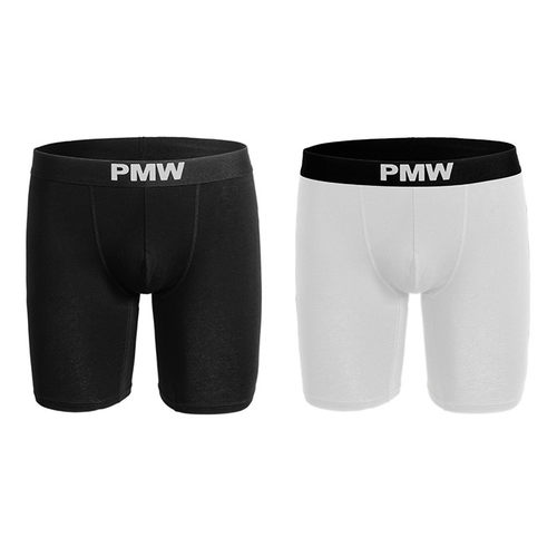 黑白两色平角内裤LOGO