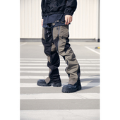 满舒克同款 机能解构撞色拼接设计拉链休闲裤 透气小众男四季 PMW 裤