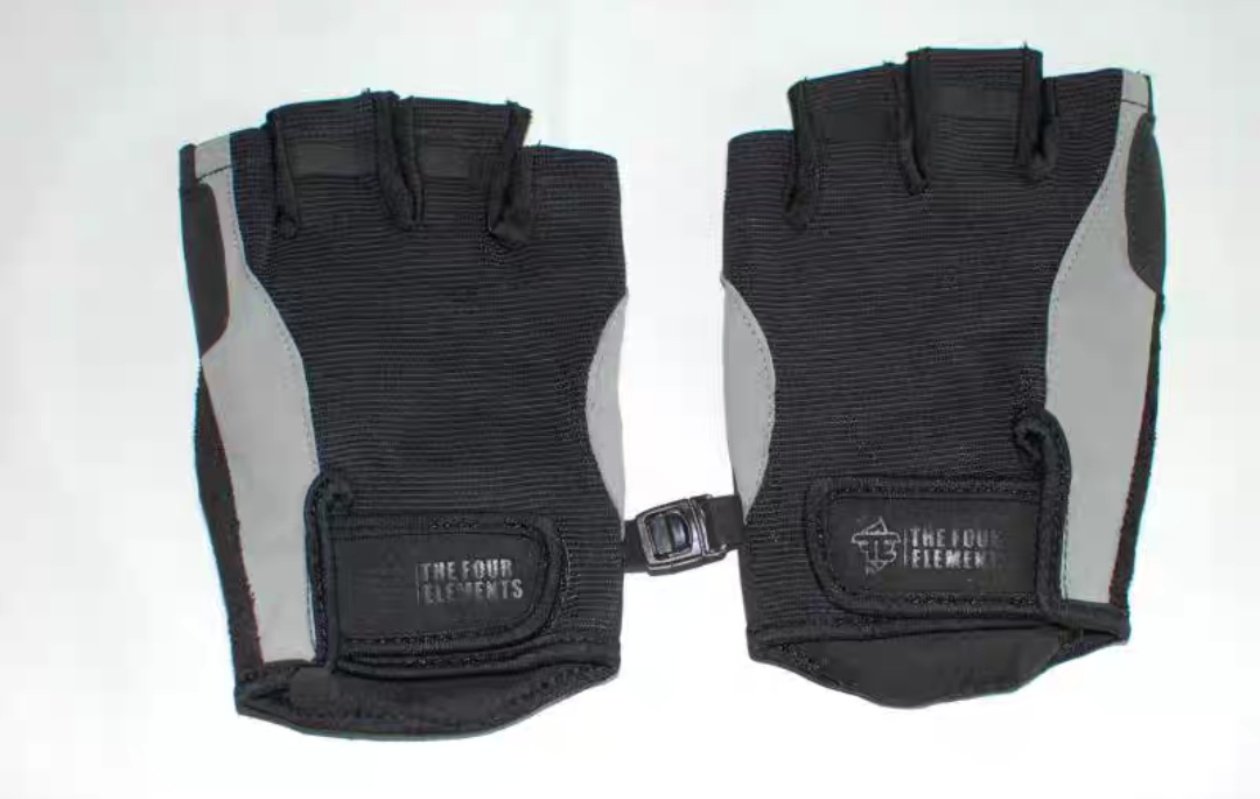 户外登山手套徒步穿越防晒防紫外线外贸真皮半指手套散打健身手套