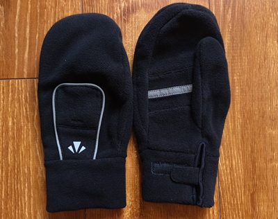 女款连指鸭掌加厚抓绒晨练跑步徒步跑马保暖防寒户外运动触屏手套