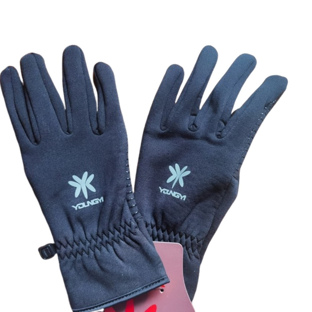 男女抓绒登山晨练徒步保暖手套