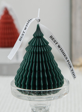 Aromatic创意家居折纸圣诞树香薰蜡烛装饰圣诞节礼物伴手礼大豆蜡