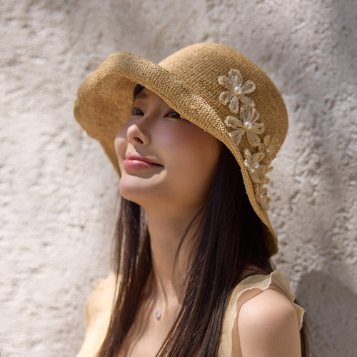 谷兜空间盆帽立体花朵优雅