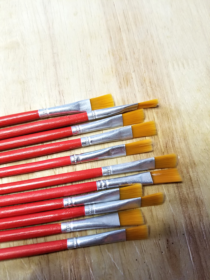 【油画笔】永宁组子︱尼龙油画笔组子木蜡油专用笔刷子补油描线笔
