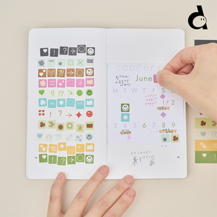 duye度也 keeper重点索引字母箭头圆圈标签贴纸手帐 韩国analogue