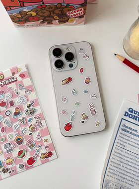 duye度也 韩国second morning小柠檬食物透明贴纸手帐素材装饰