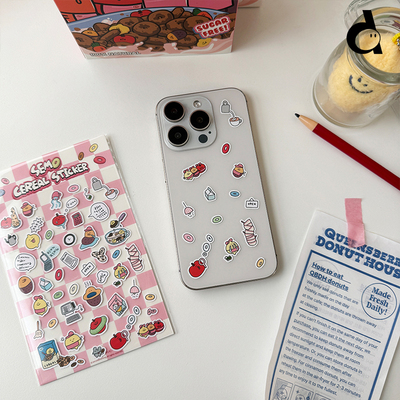 韩国小柠檬透明手帐素材装饰贴纸