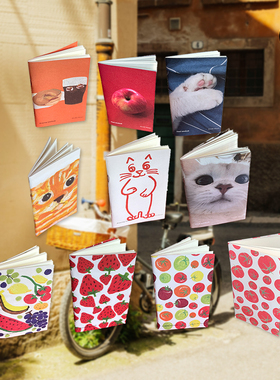 duye度也 韩国allwrite轻薄横线本空白本64p可爱小猫苹果贝果韩系