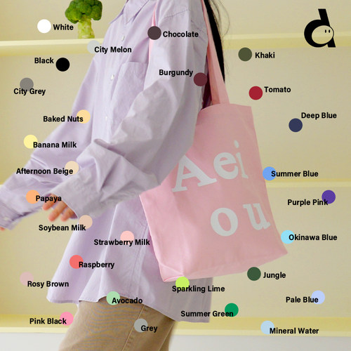 Aeiou新款经典字母帆布包韩系INS