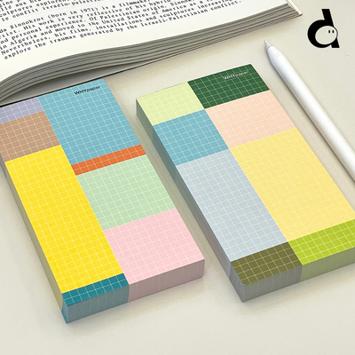 分装便签本彩色网格无粘性便签本