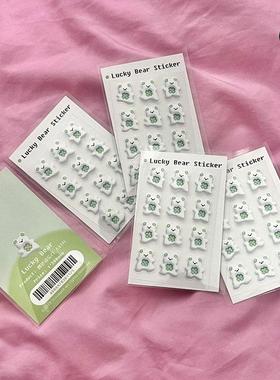 duye度也 韩国minipack迷你pvc透明贴纸deco动物日常小物手帐咕卡
