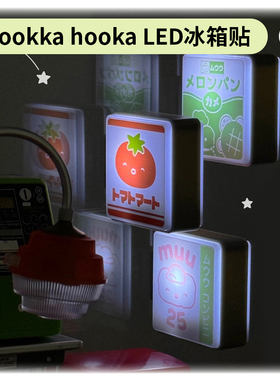 duye度也 韩国hookka hookka闪亮招牌LED磁吸冰箱贴ins创意小灯