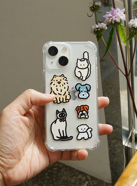 duye度也 韩国ZPZ可爱动物贴纸转印贴手帐diy装饰猫狗ZEROPERZERO