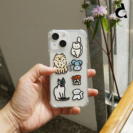 duye度也 韩国ZPZ可爱动物贴纸转印贴手帐diy装饰猫狗ZEROPERZERO