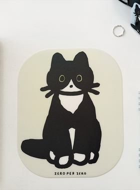 duye度也 韩国zeroperzero鼠标垫手绘可爱小动物猫狗PVC防滑耐磨