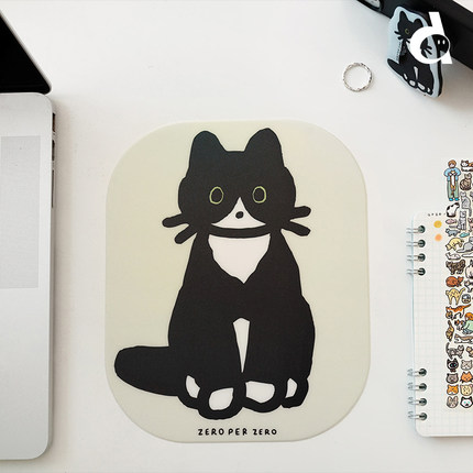 duye度也 韩国zeroperzero鼠标垫手绘可爱小动物猫狗PVC防滑耐磨