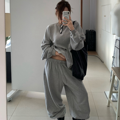 2025加绒棉卫衣运动套装女显瘦