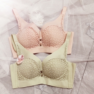 香蜜闺秀健康绵四排扣3312017无钢圈聚拢塑适B杯文胸轻薄更聚拢