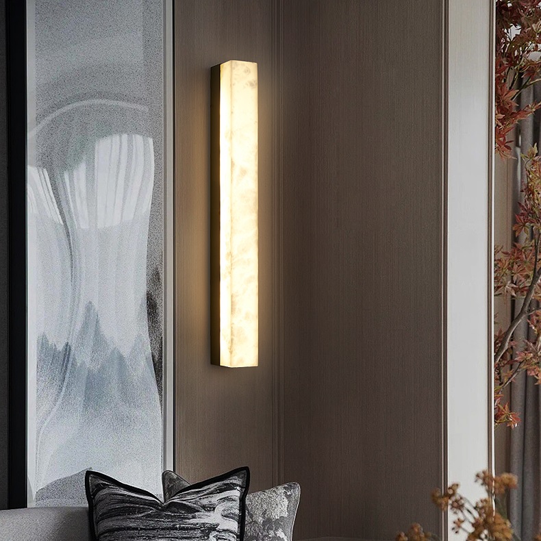 西班牙进口天然云石壁灯全铜镜前灯客厅电视沙发背景墙卧室床头灯