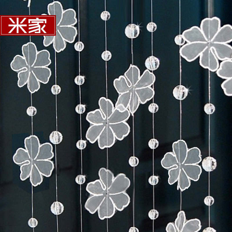 米家珠簾輕紗漫舞珠簾隔斷玄關