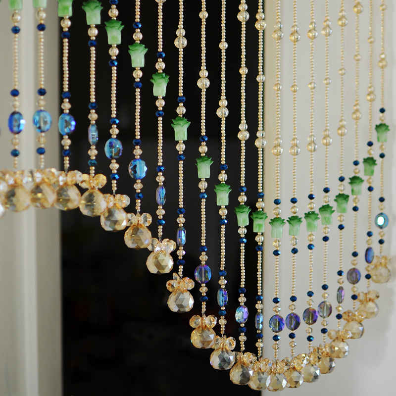 轻奢质感，品质水晶珠帘免打孔