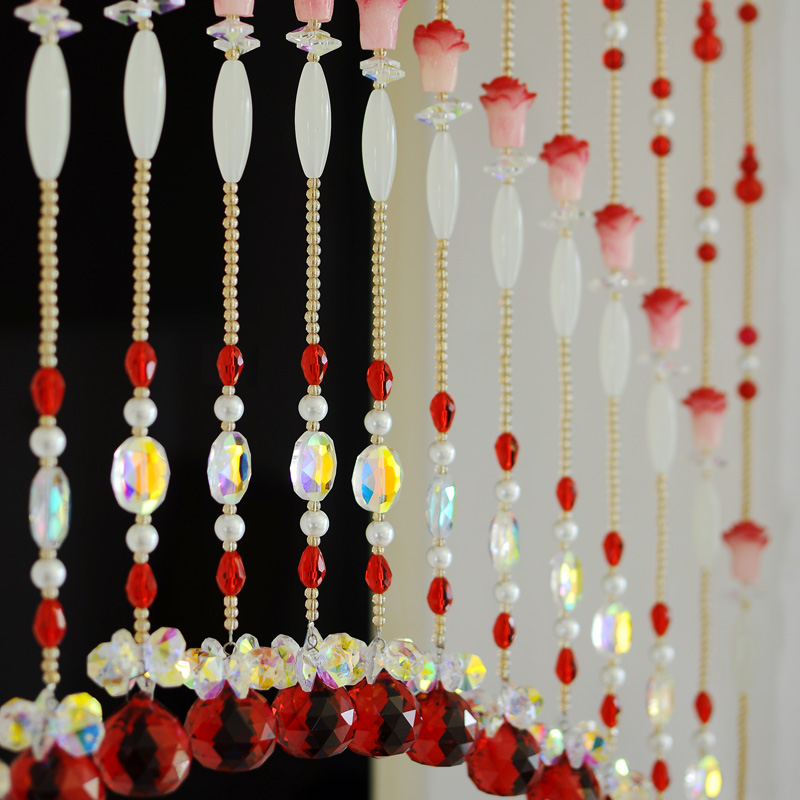 红色仿水晶葫芦白菜风水珠帘