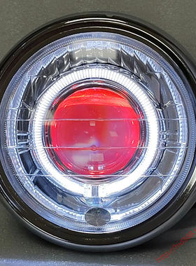 配件7寸圆灯总成led双光恶魔眼