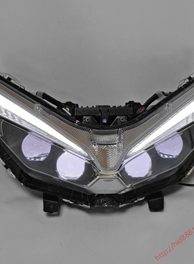 适用于光阳ST250大灯总成改装LED双光透镜矩阵模组CK250T-16车灯