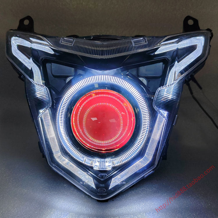 适用珠峰凯越500X 525X 400X 改装3寸LED双光透镜 大灯总成天使眼,摩托车/装备/配件,摩托车氙气灯,淘宝优惠券,粉丝福利购,淘宝优惠卷