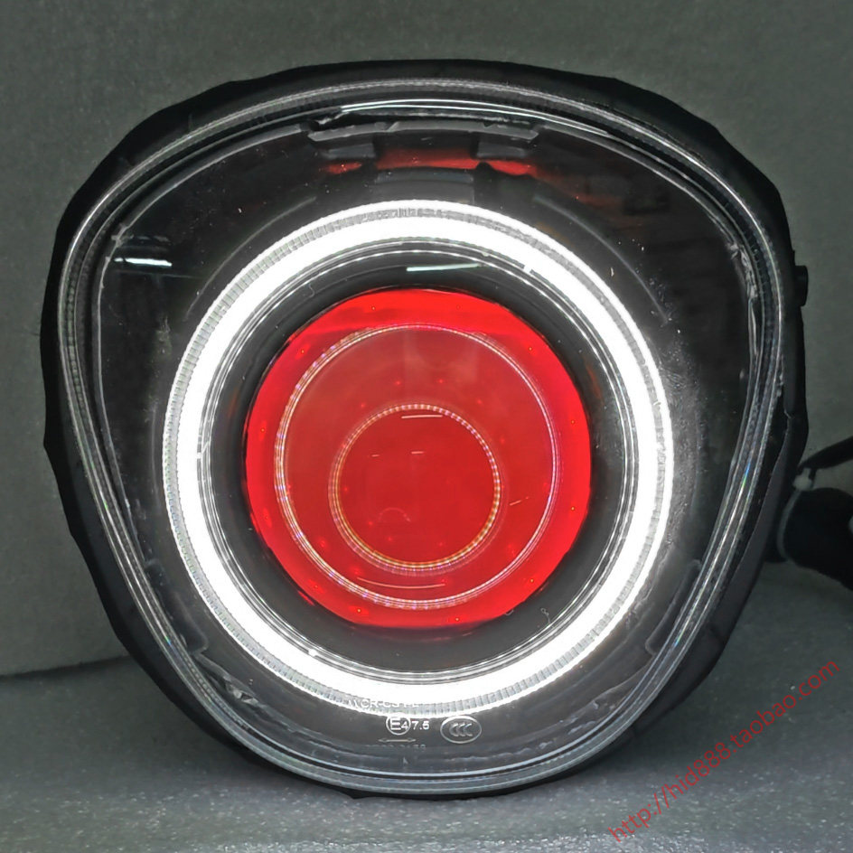 适用于猎变125小肥鹅LB125T-8 大灯总成 改装 LED双光透镜 天使眼