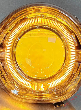 适用三阳飞度4飞度5大灯总成改装LED双光透镜天使眼恶魔车灯升级