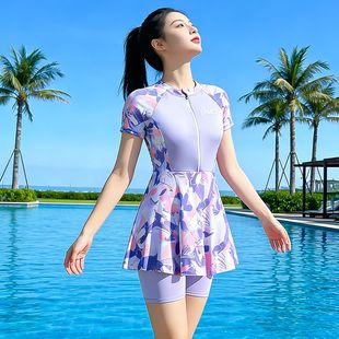 泳衣连体泳装 分体微胖女遮肉大码 2026新款 泳衣女保守女士泳衣女款