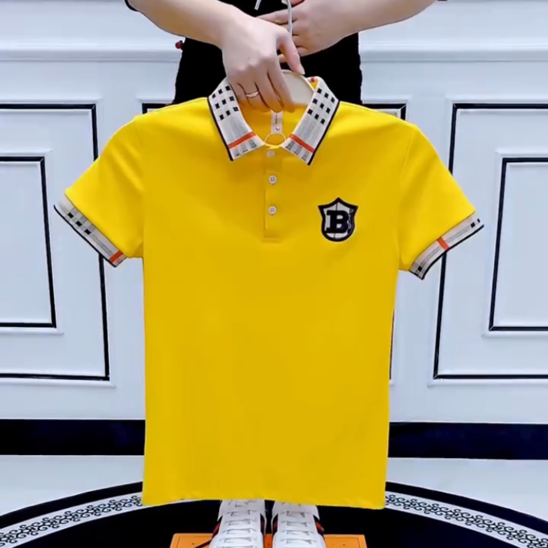 男士短袖Polo衫网红同款立领衣服轻奢高端原创休闲半袖体恤衫T恤