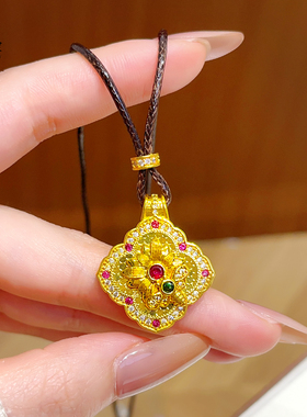 沙金宝相花爆闪蜂巢胡峰花朵吊坠