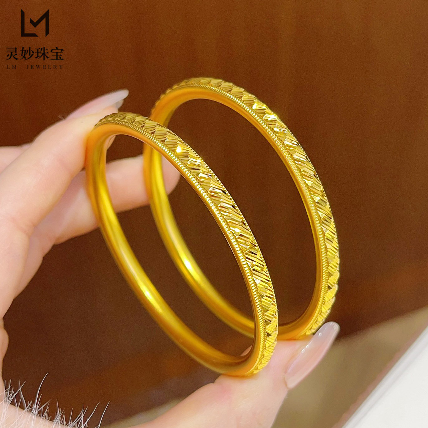 金店同款沙金镜面斜纹圆条手镯实心刻面闭口镯子精致送女朋友礼物,饰品/流行首饰/时尚饰品新,手镯,淘宝优惠券,粉丝福利购,淘宝优惠卷
