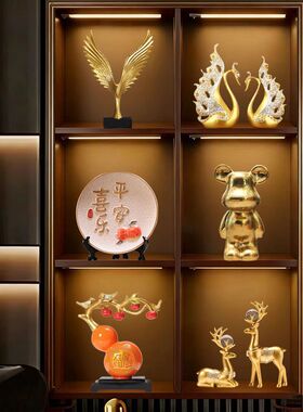 现代轻奢玻璃酒柜餐边柜摆件