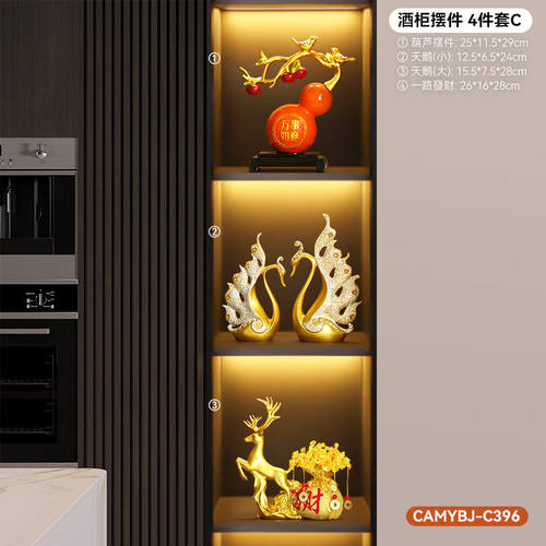 轻奢玄关电视柜工艺品摆设