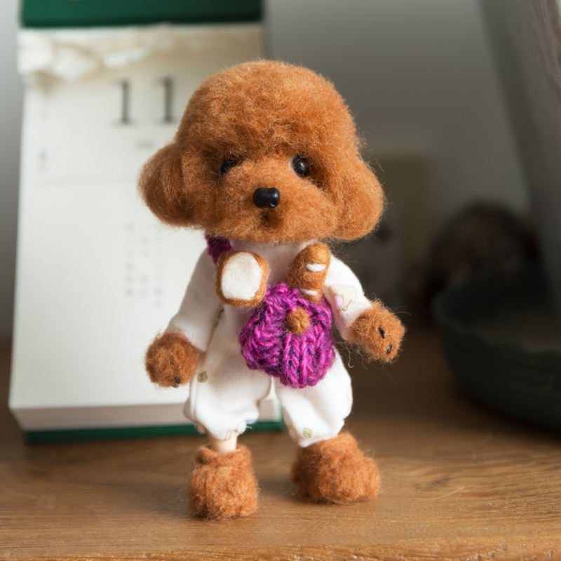 【你真的快乐吗】AFTERFLY原创羊毛毡手工制作关节泰迪宠物摆件-封面