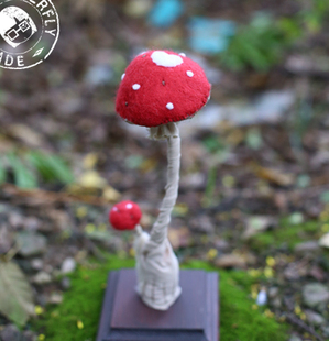 【森林与海】AFTERFLY原创萌软羊毛毡布艺蘑菇 红蘑菇摆件