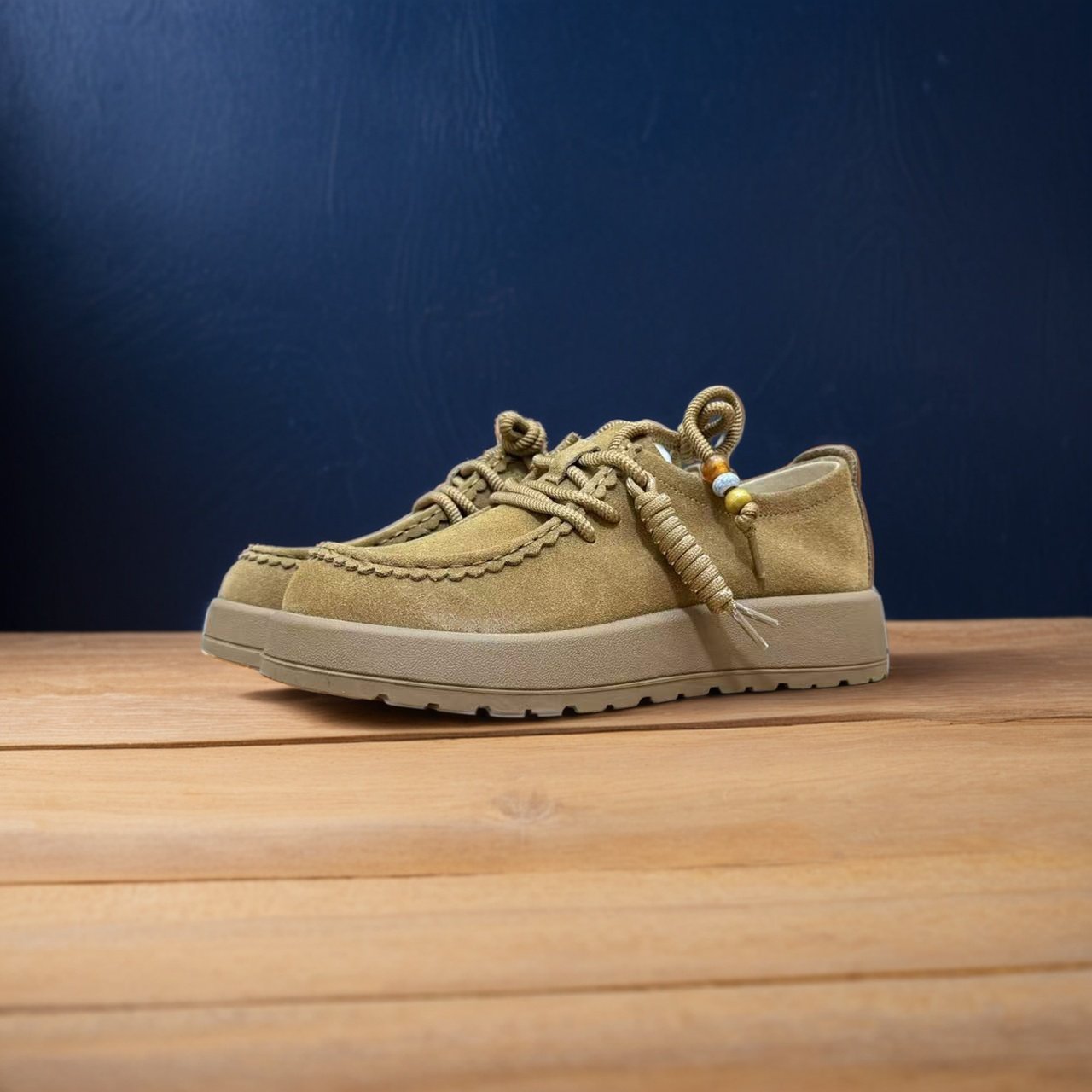 复古风磨砂牛皮系带厚底休闲鞋女圆头百搭舒适单鞋真皮博肯鞋,女鞋,时尚休闲鞋,淘宝优惠券,粉丝福利购,淘宝优惠卷