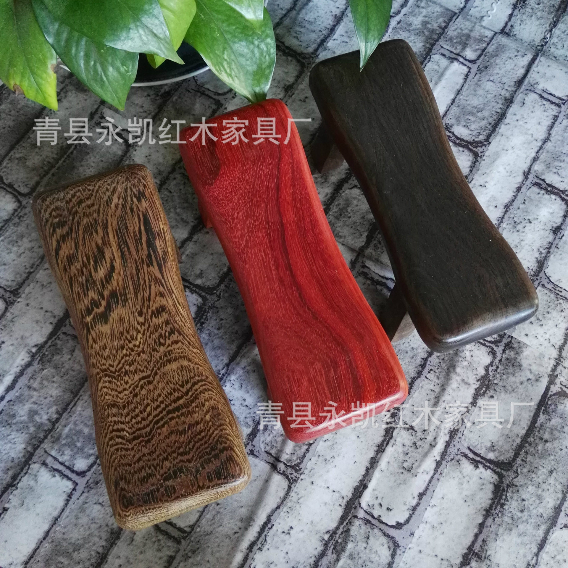 厂家直销新款弯型睡枕鸡翅木红花梨乌木黑檀各款颈椎枕家居用