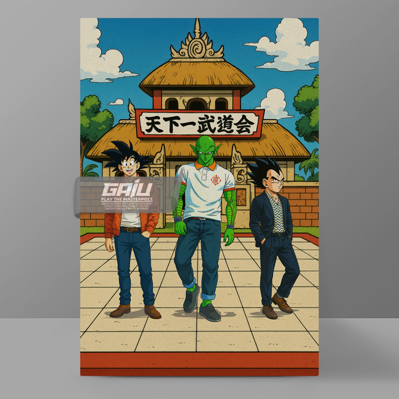 七龙珠孙悟空比克贝吉塔装饰画