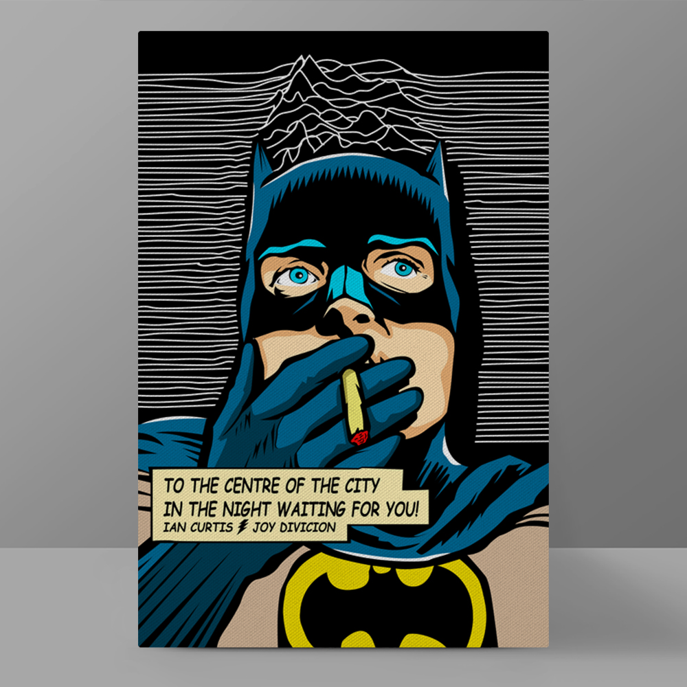 蝙蝠侠shadowplay装饰画joy division快乐小分队哥特摇滚乐队挂画