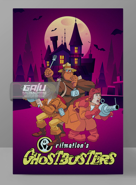 捉鬼敢死队装饰画Ghostbusters壁画怀旧动画片墙画原创高清挂画
