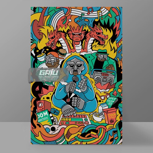 地下嘻哈传奇铁面杜姆装饰画MF DOOM基多拉Daniel Dumile挂画