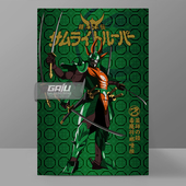 魔神坛斗士装 饰画剧毒魔王那扎动漫壁画铠传墙画原创高清收藏挂画