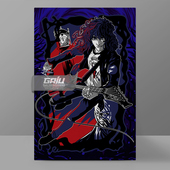 怪奇物语装 饰画逆世界墙画怪咖英雄埃迪壁画末日摇滚原创收藏挂画