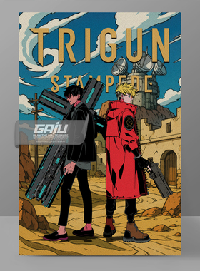 枪神装饰画Trigun墙画人间台风法修惩罚者尼古拉斯太空游侠挂画